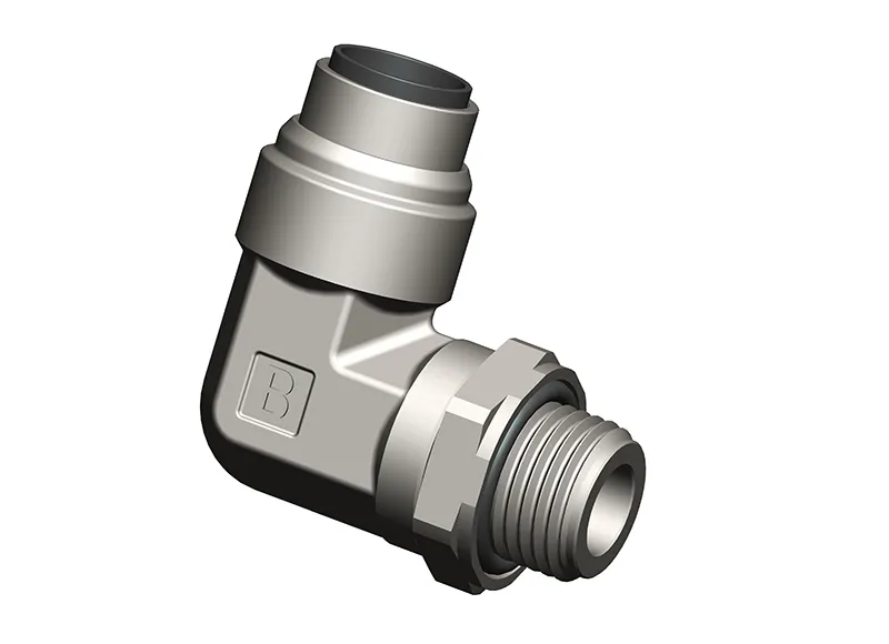 Forged Aluminum 90 Deg Swivel Elbow